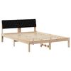 vidaXL Bettgestell Braun und Schwarz 150 x 200 cm Massivholz Kiefer