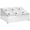 vidaXL Gastronorm-St&auml;nder mit 6 GN 1/6 Beh&auml;ltern Edelstahl