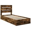 vidaXL Aufbewahrungsbett Ger&auml;ucherte Eiche 90 x 190 cm Holzwerkstoff