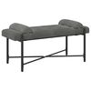 vidaXL Knopfgepolsterte Bank mit Kissen Dunkelgrau 110 x 40 x 46 cm