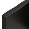 vidaXL Wandregal Dunkelbraun 120x40x(2-4)cm Massivholz Eiche Behandelt