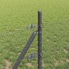 vidaXL Zaunpfosten Grau 25 x 0,4 m (13 mm Maschen) Stahl und PVC