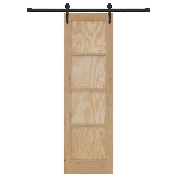 vidaXL Schiebet&uuml;r ORKDAL Braun 61 x 198,5 cm Massives Kiefernholz