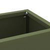 vidaXL Sonnenschirmhalter Olivgr&uuml;n 28 x 12 x 41 cm Stahl