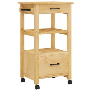 vidaXL K&uuml;chenwagen MONZA 48x40x88,5 cm Massivholz Kiefer