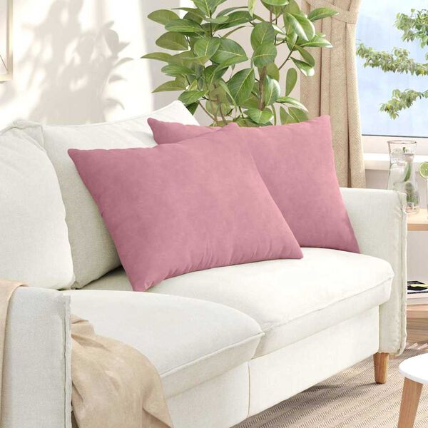 vidaXL Sofakissen 2 St&uuml;ck Rosa 70 x 50 cm Cordstoff