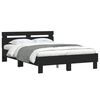 vidaXL Bett mit LED-Beleuchtung ohne Matratze Schwarz 120x200 cm