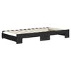 vidaXL Tagesbett Ausziehbar Schwarz 100x200 cm Stoff
