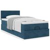 vidaXL Ottoman-Bett mit Matratze Dunkelblau 80x200 cm Samt