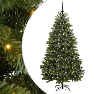 vidaXL K&uuml;nstlicher Weihnachtsbaum 210 cm 300 LEDs Warmes Wei&szlig; Gr&uuml;n