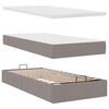 vidaXL Ottoman-Bett mit Matratze & LEDs Taupe 100x200 cm Stoff