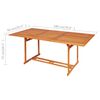 vidaXL 7-tlg. Garten-Essgruppe mit Kissen Massivholz Teak Grau