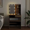 vidaXL Schminktisch-Set mit LED-Leuchten Artisan-Eiche Holzwerkstoff