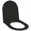 vidaXL Toilettensitz Schwarz 47 x 36 x 3,4 cm Duroplast