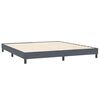 vidaXL Boxspringbett mit Matratze Dunkelgrau 180x220 cm Samt