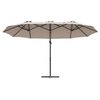 vidaXL Garten-Kantilever-Pergola Taupe 372 x 198 x 243 cm