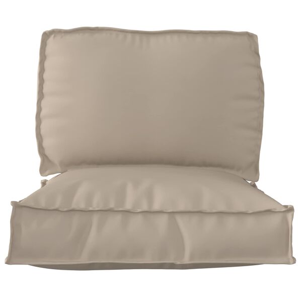 vidaXL Palettenkissenset 2 pcs Taupe Oxford-Stoff