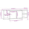 vidaXL TV-Schrank Grau Sonoma 130x35x50 cm Holzwerkstoff