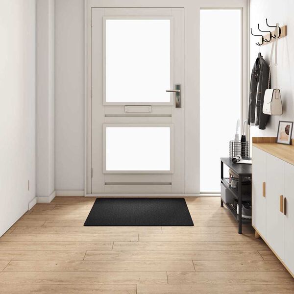 vidaXL Teppichl&auml;ufer Anthrazit 100 x 100 cm 100% Polypropylen
