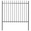 vidaXL Gartenzaun Woerden mit Speerspitze Stahl 170 x 150 cm Schwarz