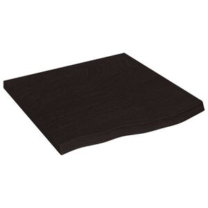 vidaXL Wandregal Dunkelbraun 60x60x(2-4) cm Massivholz Eiche Behandelt