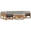 vidaXL Outdoor-Sofagarnitur 7 stk. Natur und Hellgrau