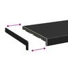 vidaXL Fensterbank Schwarz mit Holzmaserung 120 x 30 x 4,5 cm PVC