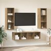 vidaXL TV-Schrankset Wandmontiert 3 pcs Artisan-Eiche Holzwerkstoff
