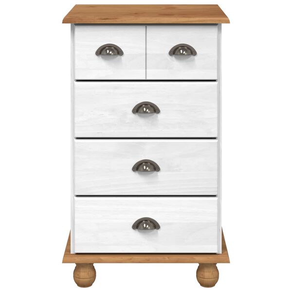 vidaXL Schubladenkommode mit Schubladen ASKIM Wei&szlig; 45,8 x 40 x 79 cm