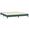 vidaXL Boxspringbett mit Matratzen Dunkelgr&uuml;n 180x210 cm Samt