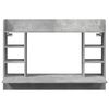 vidaXL Wand-Schreibtisch Betongrau 105x48x75 cm Holzwerkstoff
