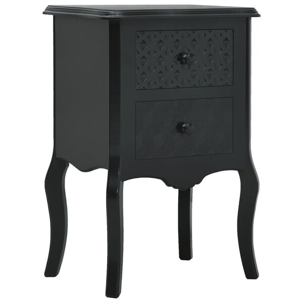 vidaXL Nachttisch Schwarz 43 x 32 x 65 cm MDF
