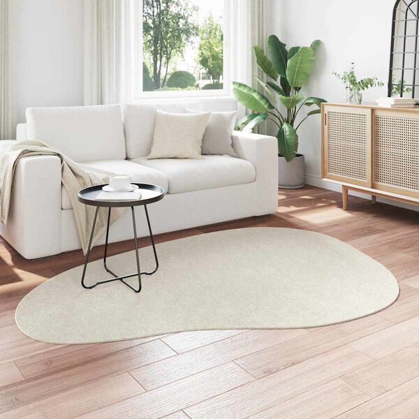 vidaXL Bereichsteppiche HUARTE Creme 140 x 200 cm Polyester