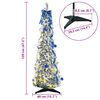 vidaXL K&uuml;nstlicher Weihnachtsbaum mit 50 LEDs Wei&szlig; 120 cm PVC
