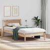 vidaXL Bettrahmen mit Kopfteil Braun 75 x 190 cm Massives Kiefernholz