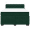 vidaXL Boxspringbett mit Matratze Dunkelgr&uuml;n 140x190 cm Samt