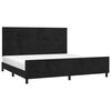 vidaXL Bettgestell ohne Matratze Schwarz 200x200 cm Samt