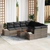 vidaXL Garten-Sofa-Set 9 pcs Grau