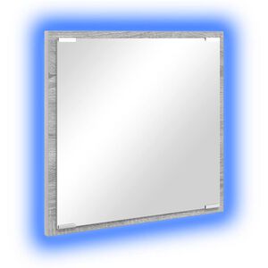 vidaXL LED-Badezimmerspiegel Graues Sonoma 40 x 37 x 8.5 cm