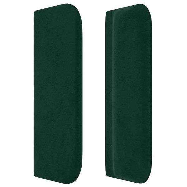 vidaXL Kopfteil mit Ohren Dunkelgr&uuml;n 183x16x78/88 cm Samt