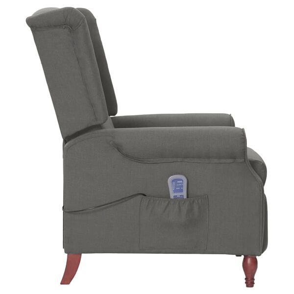 vidaXL Massagesessel Hellgrau Stoff