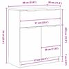 vidaXL Sideboard Schwarz Eichen-Optik 60 x 30 x 70 cm Holzwerkstoff