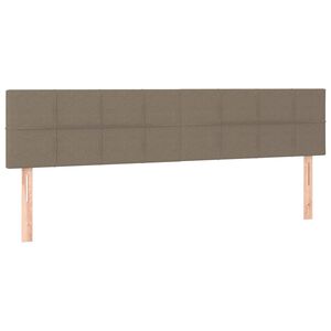 vidaXL Kopfteile 2 Stk. Taupe 90x5x78/88 cm Stoff
