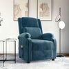 vidaXL Massagesessel Blau Samt