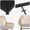 vidaXL Garten Essgruppe mit Kissen 5 pcs Braun Poly-Rattan