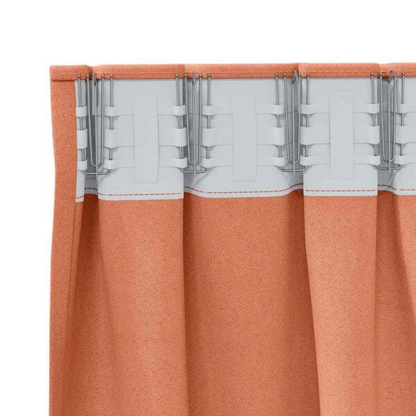 vidaXL Verdunkelungs-Vorh&auml;nge mit Ringen 2 pcs Terrakotta 225 x 140 cm