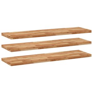 vidaXL Schweberegale 3 Stk. 140x40x4 cm Massivholz Akazie &Ouml;lbehandelt