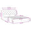vidaXL Bettgestell mit LED ohne Matratze Hellgrau 120x200 cm Samt