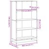 vidaXL B&uuml;cherregal Grau Sonoma 80,5x35x139 cm Holzwerkstoff