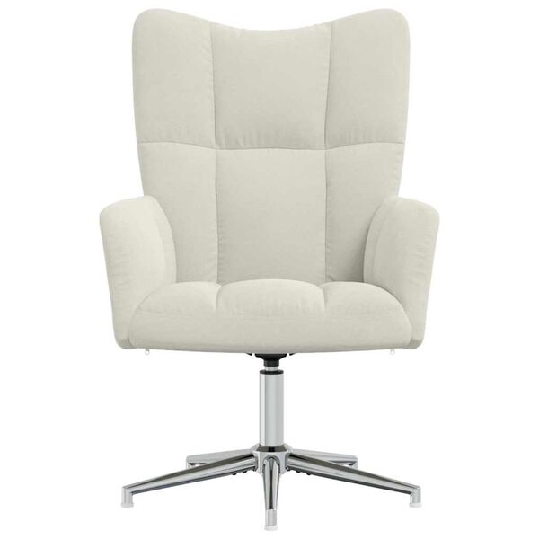 vidaXL Relaxsessel Cremewei&szlig; Samt
